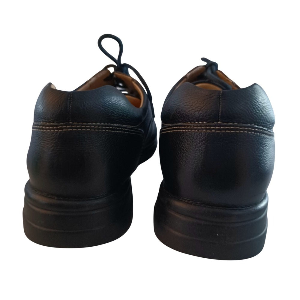 Johnston & Murphy Mens Black Pebbled Leather Split Toe Oxfords 20-7222 Size 12 M - Picture 4 of 13